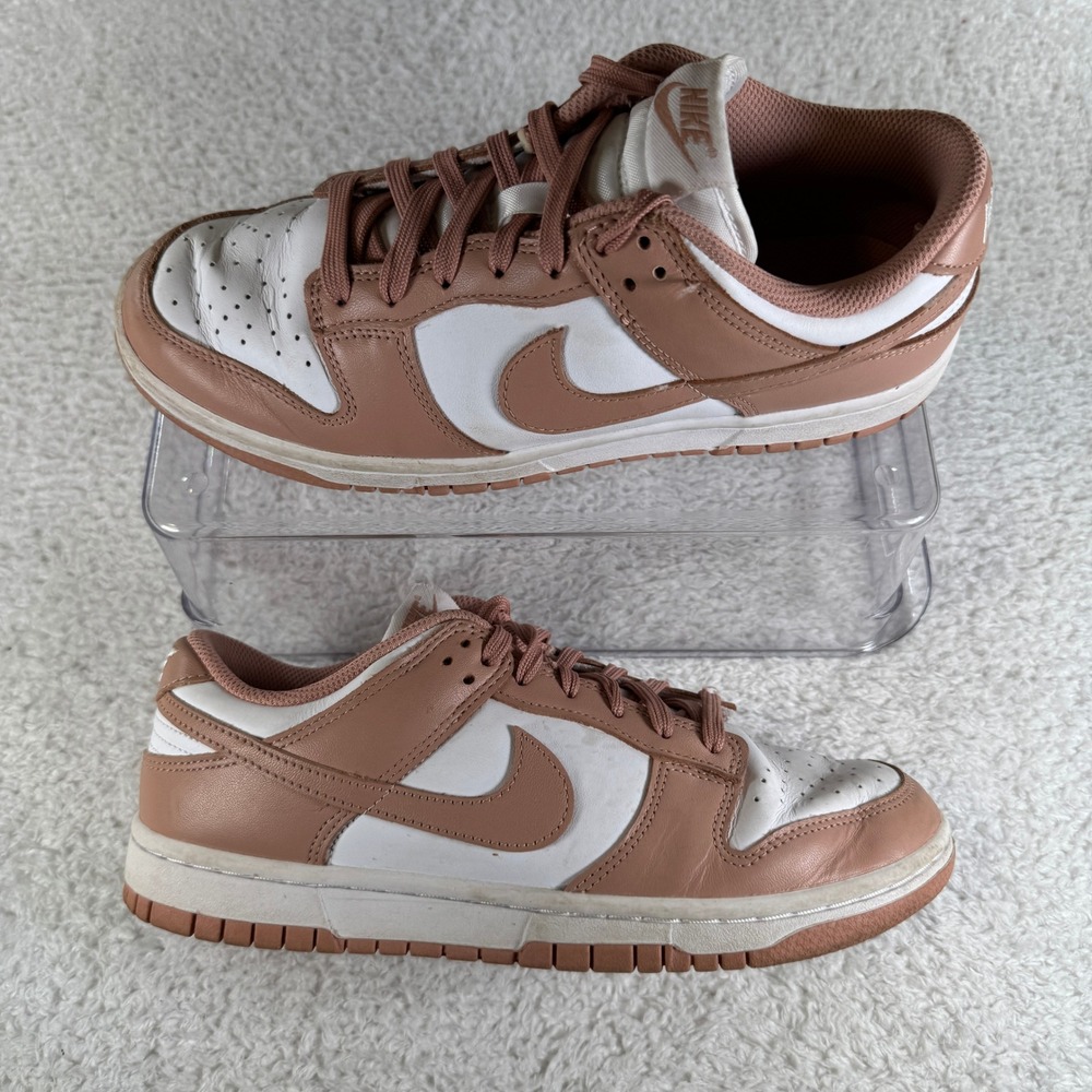 Nike Dunk Low "Rose Whisper" Pink & White Sneakers Size US 9 Women's Shoes